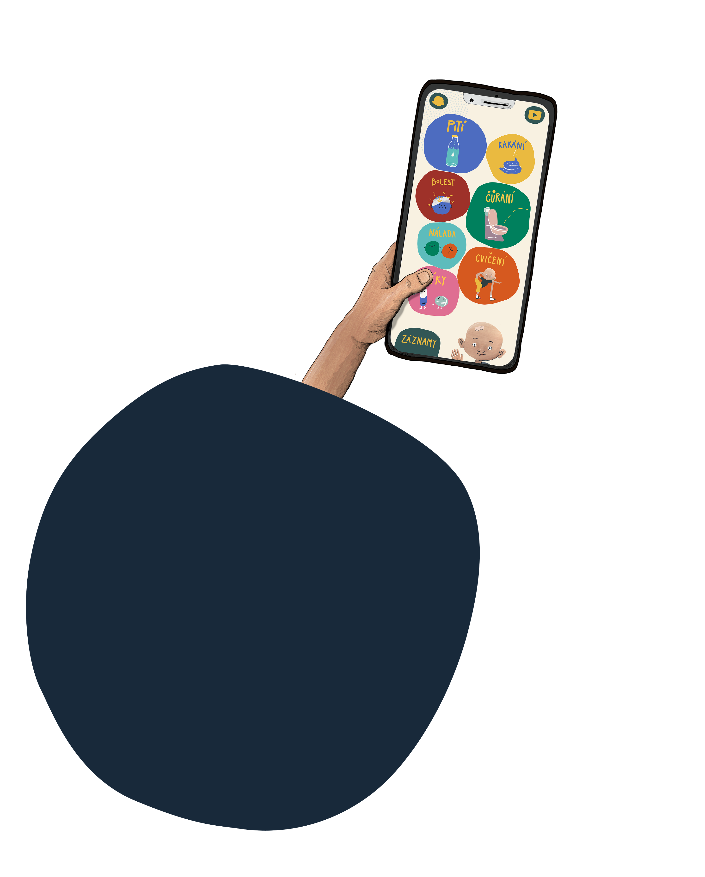 Baldies app on phone