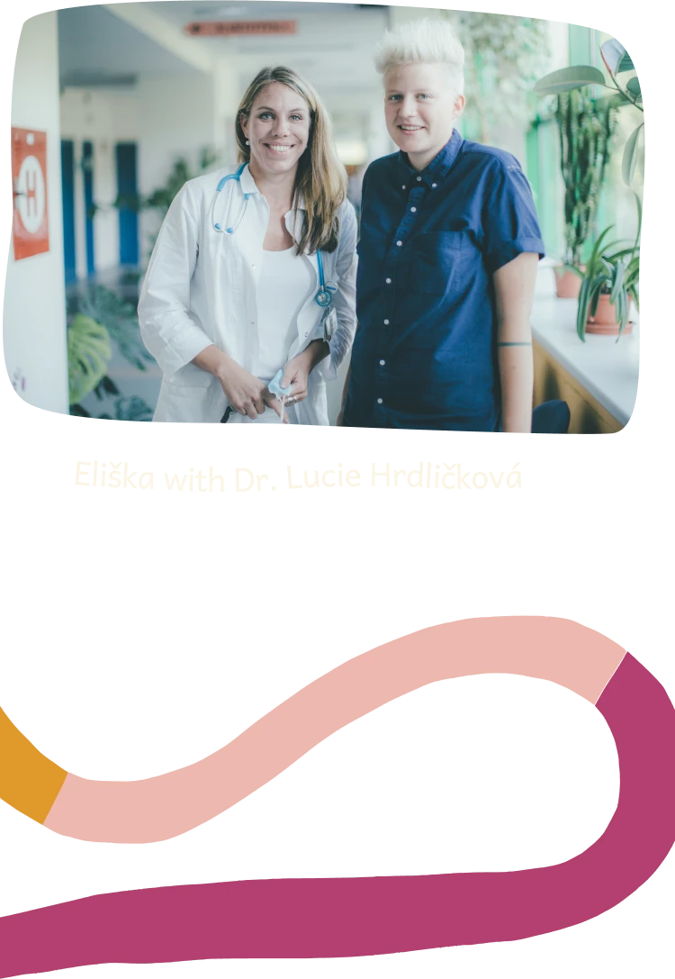 Eliška with MUDr. Lucie Hrdličková