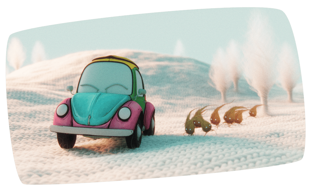Real Beetle car side view