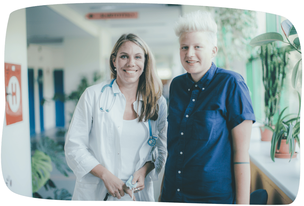 Eliška with MUDr. Lucie Hrdličková