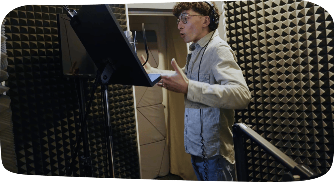 Voices in the booth
