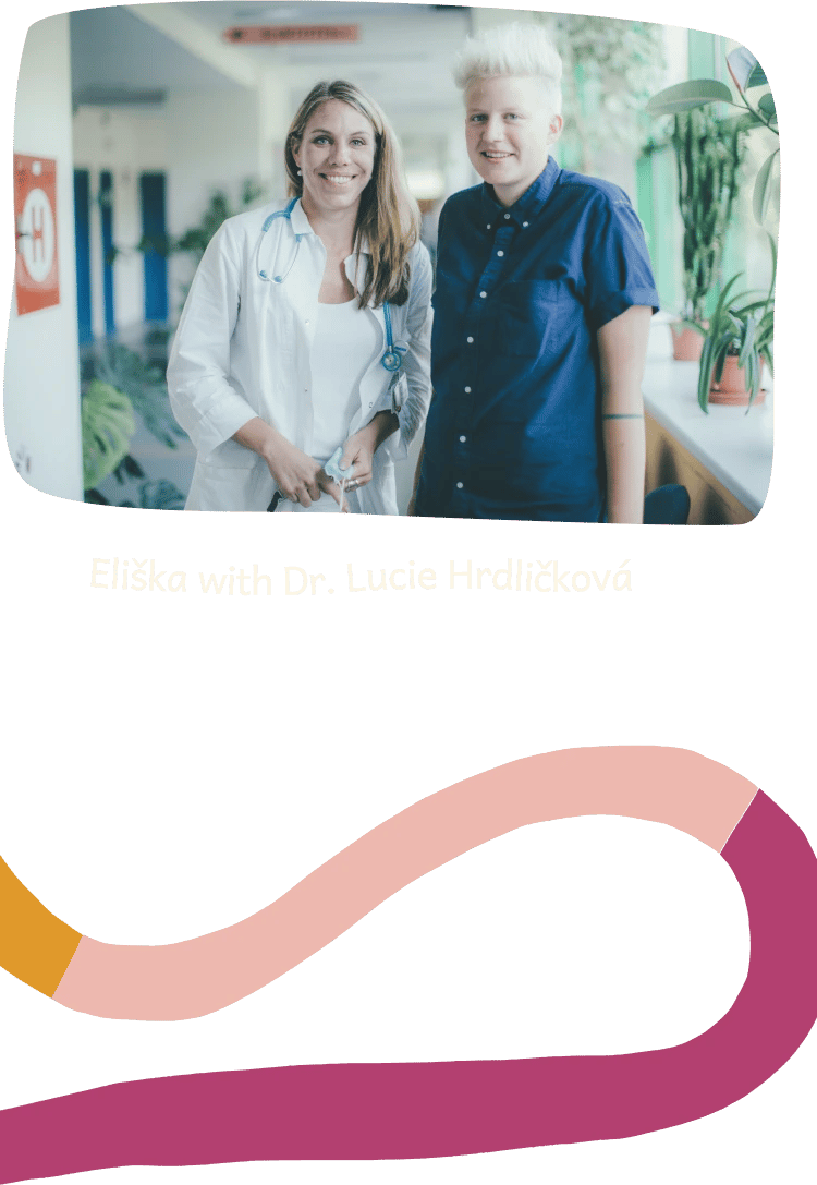 Eliška with MUDr. Lucie Hrdličková