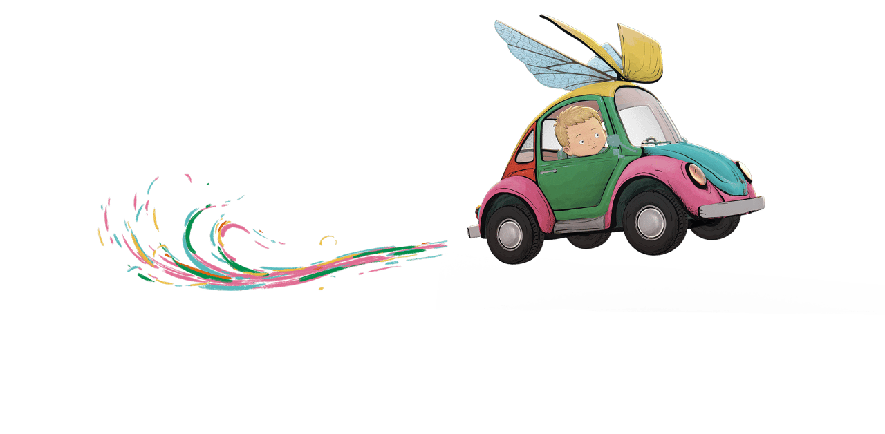 Baldies car illustration