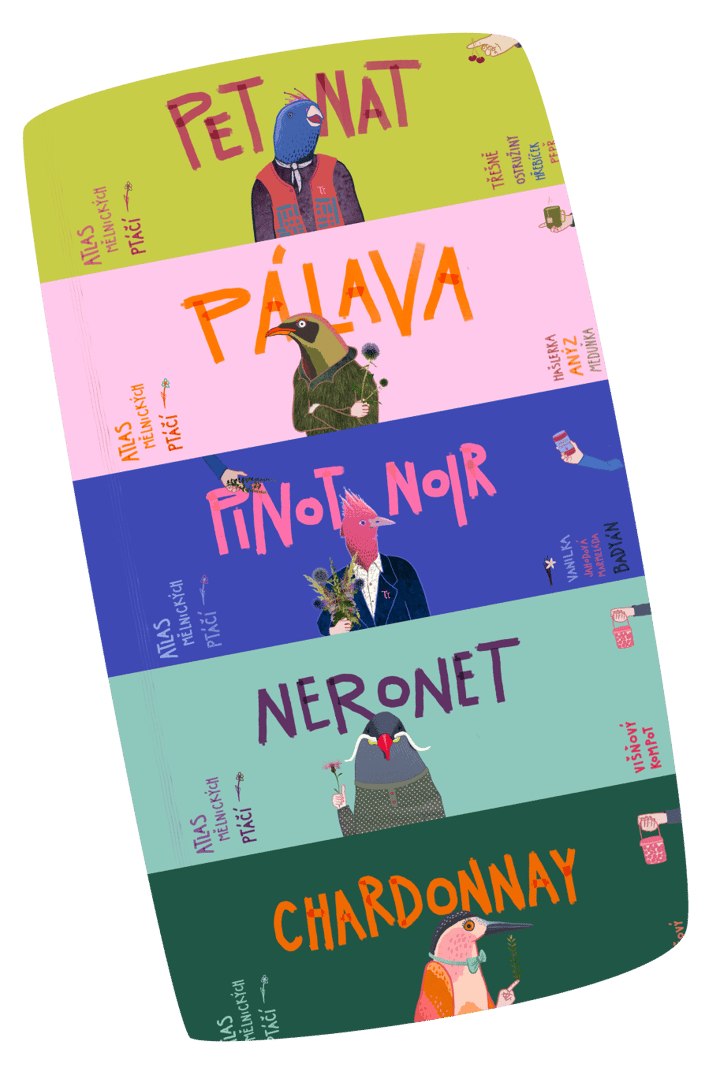 Vinné etikety Atlas Mělnických Ptáčí